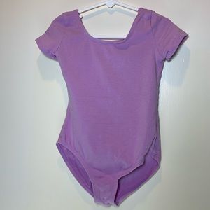 Lavender short sleeved leotard